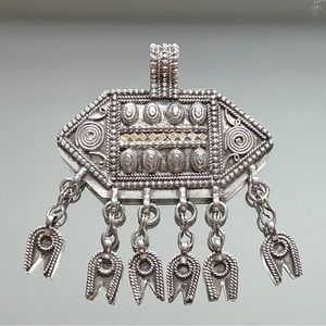 Semi Antique Omani Bedouin Tribal Sterling Silver Pendant